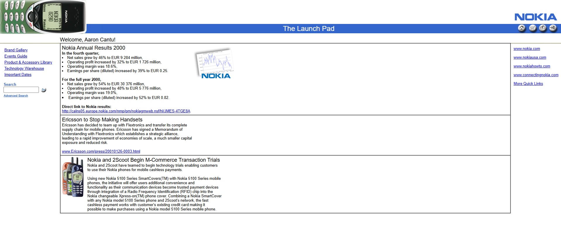 A website I created for Nokia